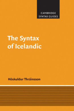 The Syntax of Icelandic (Cambridge Syntax Guides) cover